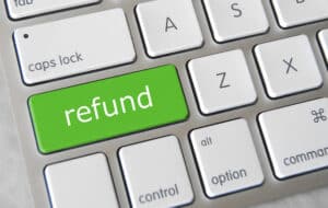 Image of a keyboard with a refund button. Source: www.gotcredit.com