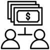 Joint bank account statements icon
